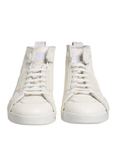 Dolce & Gabbana White Leather Mid Top Sneakers Shoes
